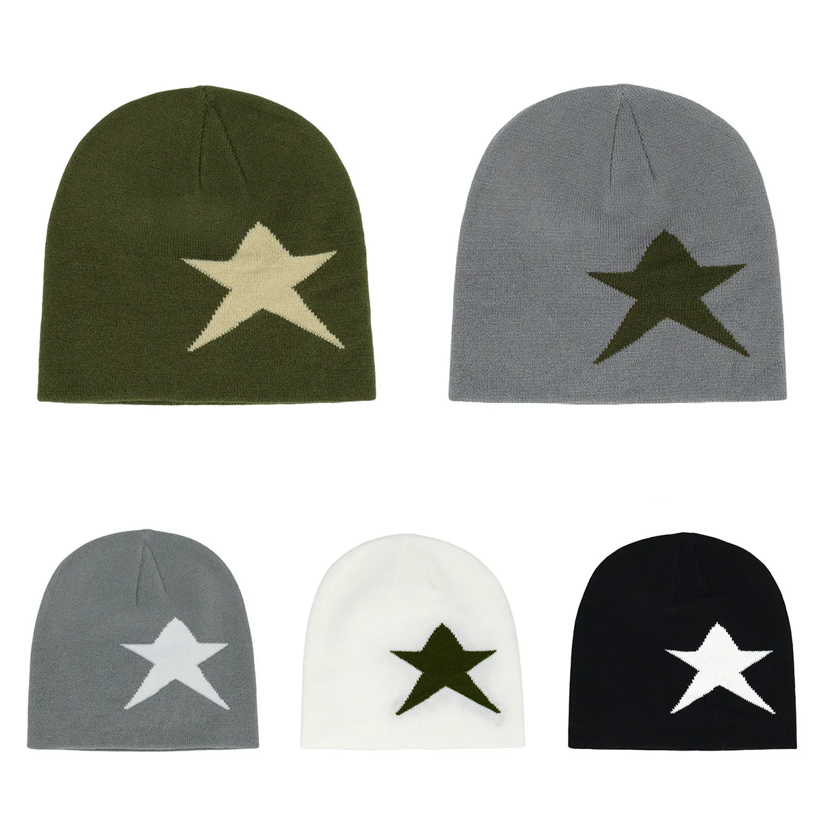 

2025 Winter Autumn Warm Beanies Women Men Y2K Star Pattern Outdoor Skullcap Skiing Hat Cold Hat Hip Hop Cycling Knit Gorras Gift