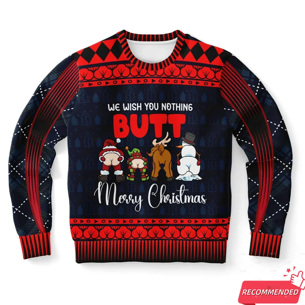 Funny Santa Claus 3D Printed Xmas Ugly Christmas Sweater New Trend Cookie Ugly Sweaters Pullover Christmas Mens Cartoon Cat Tops