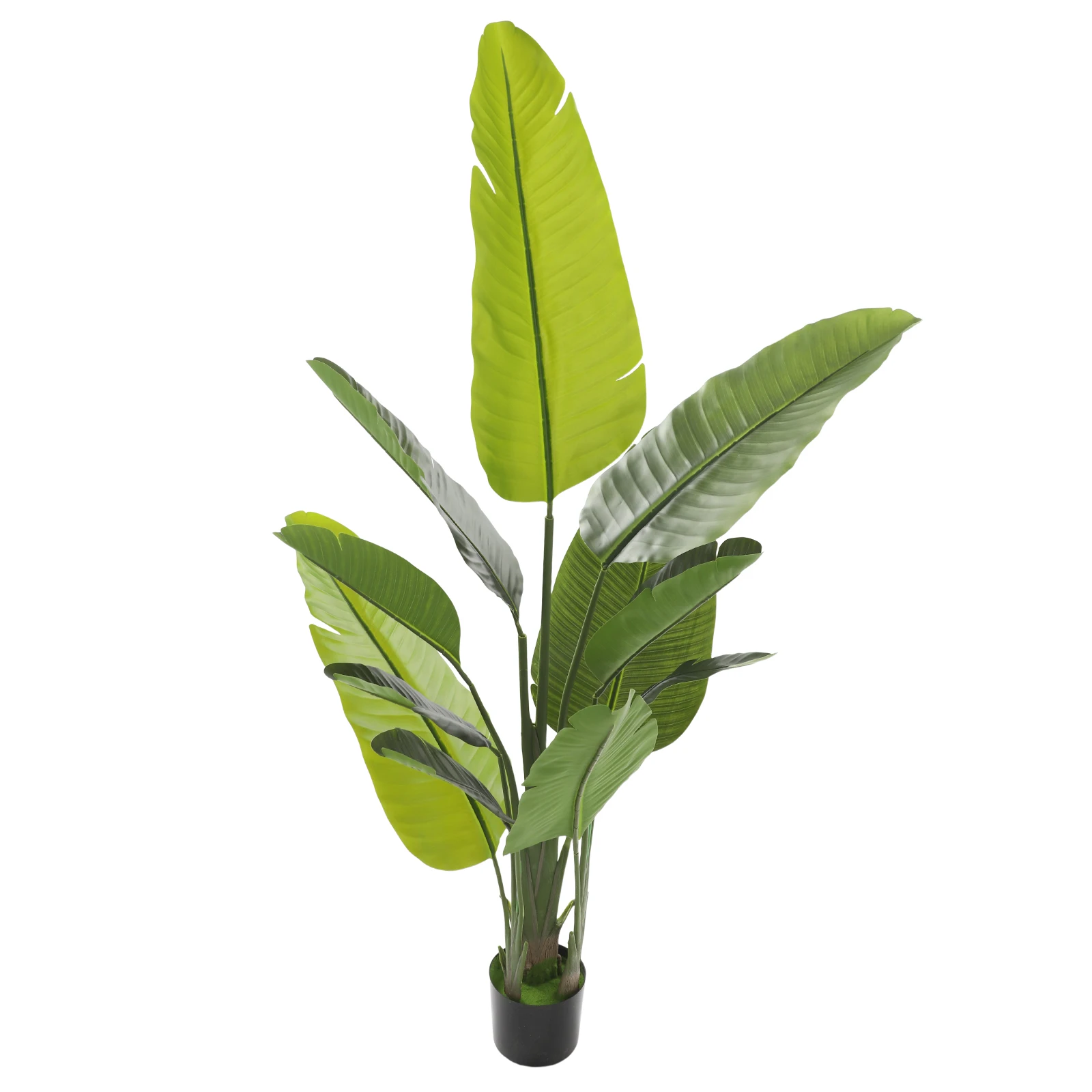 Großer künstlicher Palme, 180 cm, tropische Kunstpflanzen, grüne Kunststoff-Palmblätter, großer Monstera-Baumzweig für Heim- und Gartendekoration – Detail 2