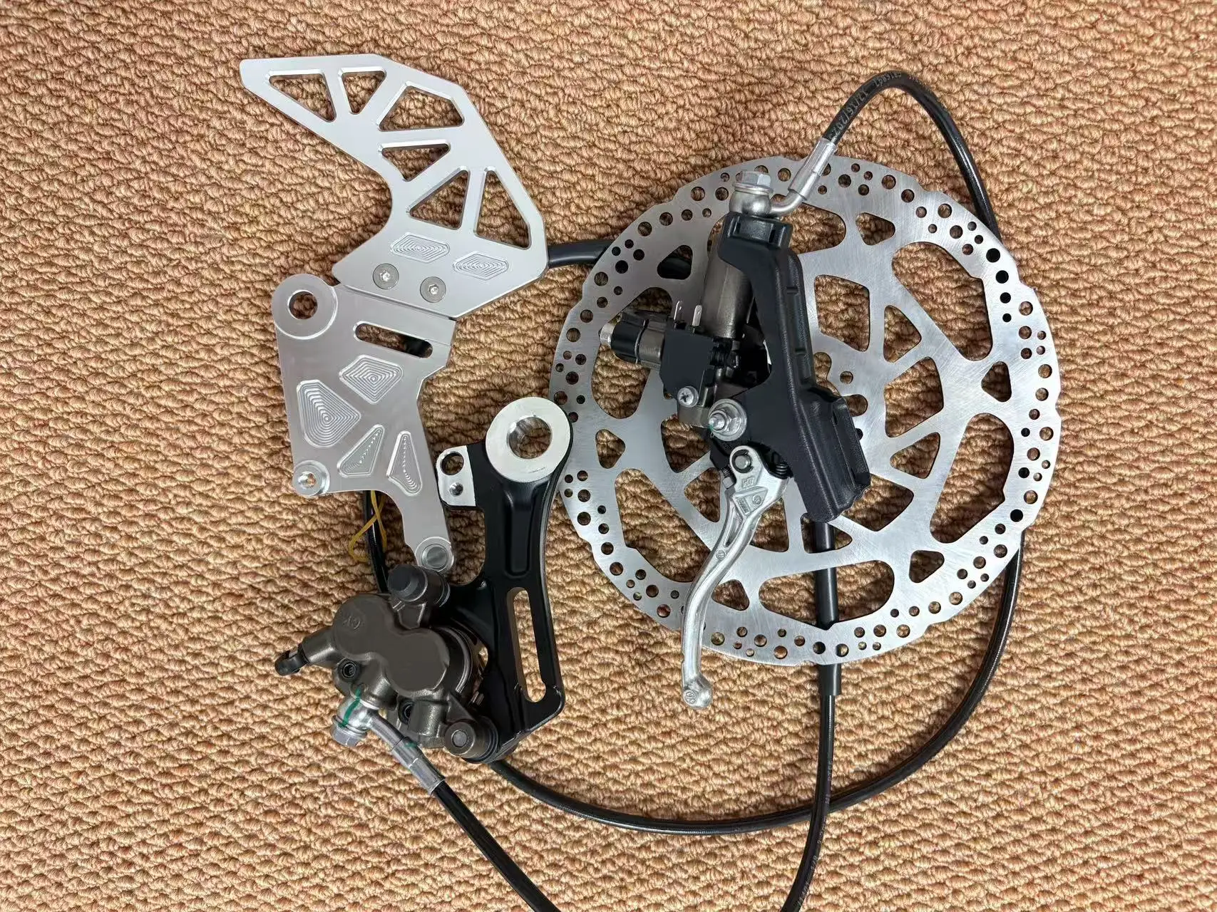 For ultra Bee Brake for Light Bee LBX Rear Brake Rear Caliper Kit Bracket for Talaria XXX X3 MX3 MX4 Modified Parts 79bike view 4