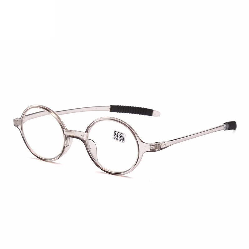 Spring Hinge Round Reading Glasses Women Men Diopter Magnifier Presbyopic Glasses Ultralight Far Sight Eyewear +10~+40