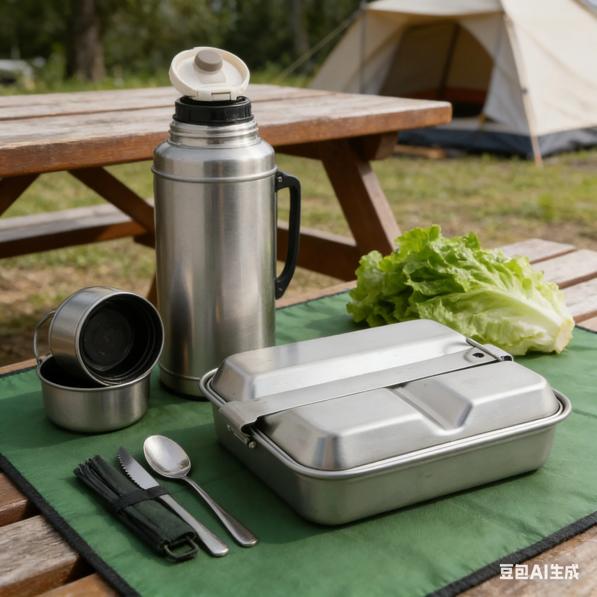 

Портативный ланч-бокс для кемпинга, обеденный контейнер из нержавеющей стали, посуда для пикника, контейнеры для еды для кемпинга и походов на природе