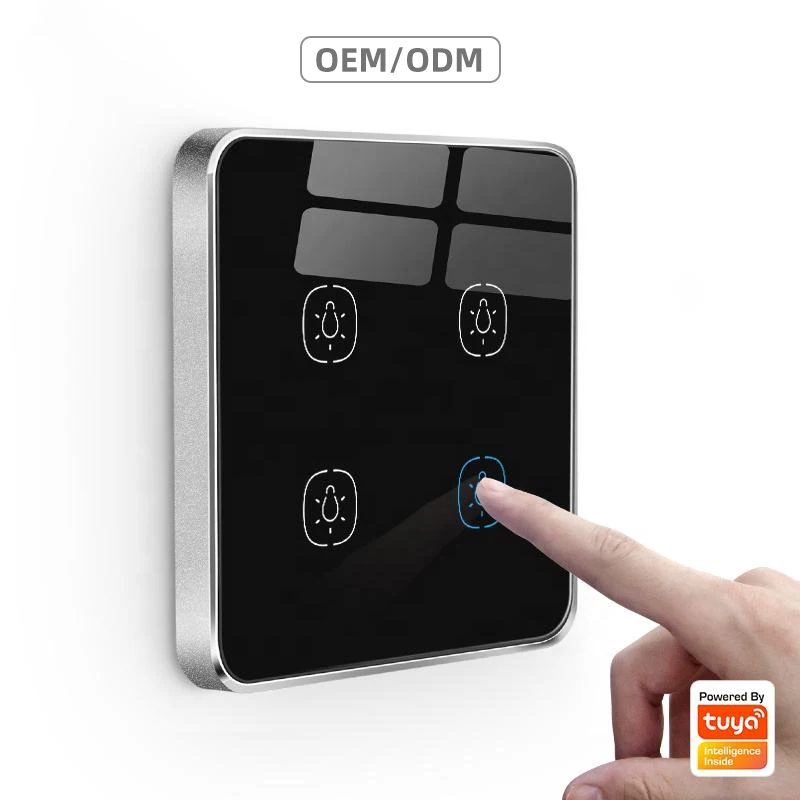 Приложение Smart Life Zigbee 3.0 Выключатель света Alexa Neutral L Line 86, сенсорный переключатель OEM/ODM, переключатель света Tuyasmart, ЕС, Великобритания