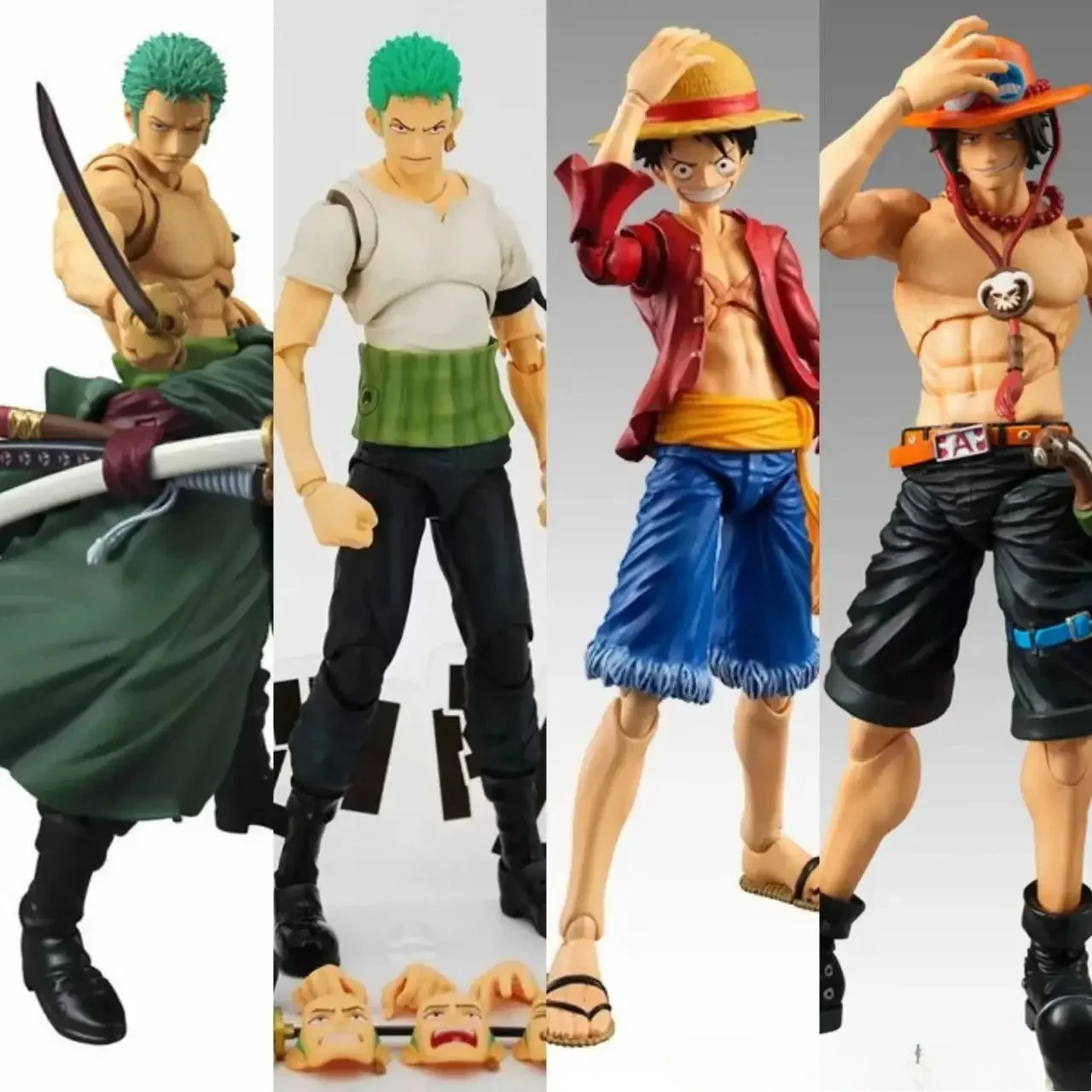 

In Stock Bandai Original SHFiguarts ONE PIECE RORONOA ZORO ROMANCE NOMBRE LUFFY Anime Figura Toy Children's Gift