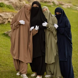 Jilbab deux pièces avec cordes Niqab pour femme, pantalon sarouel, haute qualité, Nida, EID, Ramadan, prière, sport, Hijab, tiens imar, vêtements islamiques