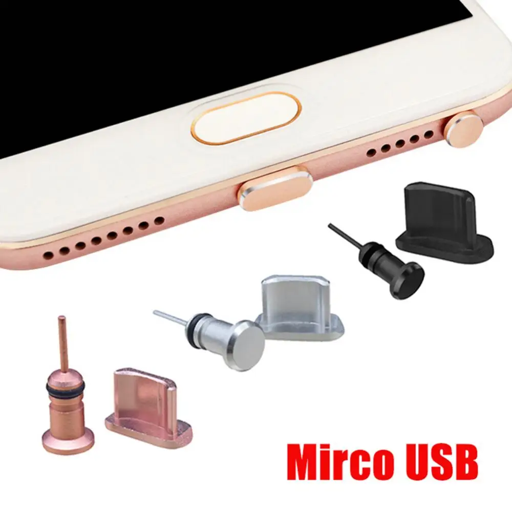 Anti-Dust Plugs USB Port Cover Protector With Headphone Jack Cover USB-C Cover Anti-Dust Caps Pluggy for Smartphone