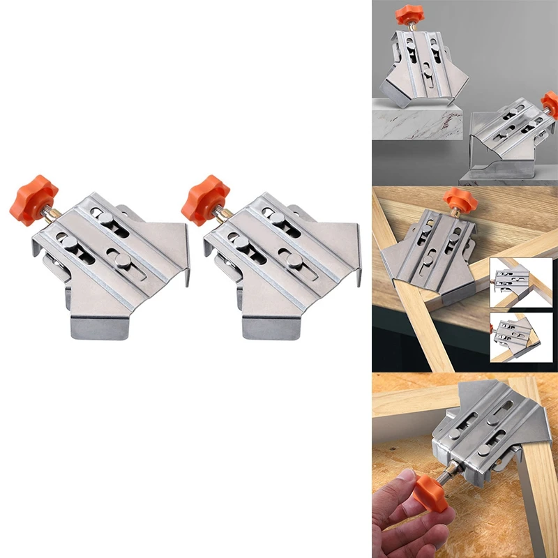 4Pc Carpenter Quick Positioning Clamp For Wood Panel Splicing 90 Degree Right Angle Fixing Clips Right Angle Clamps-Open Durable