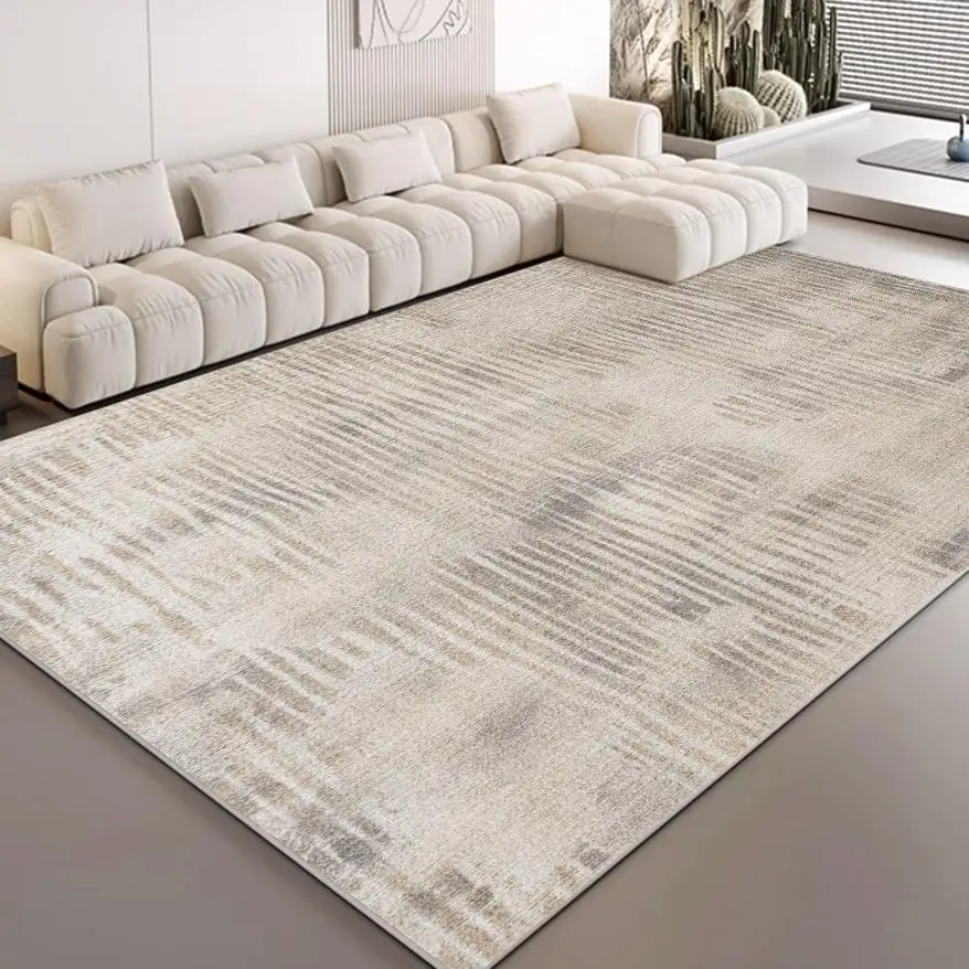 VIKAMA Cream Style Minimalist, Stain-Resistant And Durable Living Room Carpet, Bedroom Decorative Mat, Home Decoration