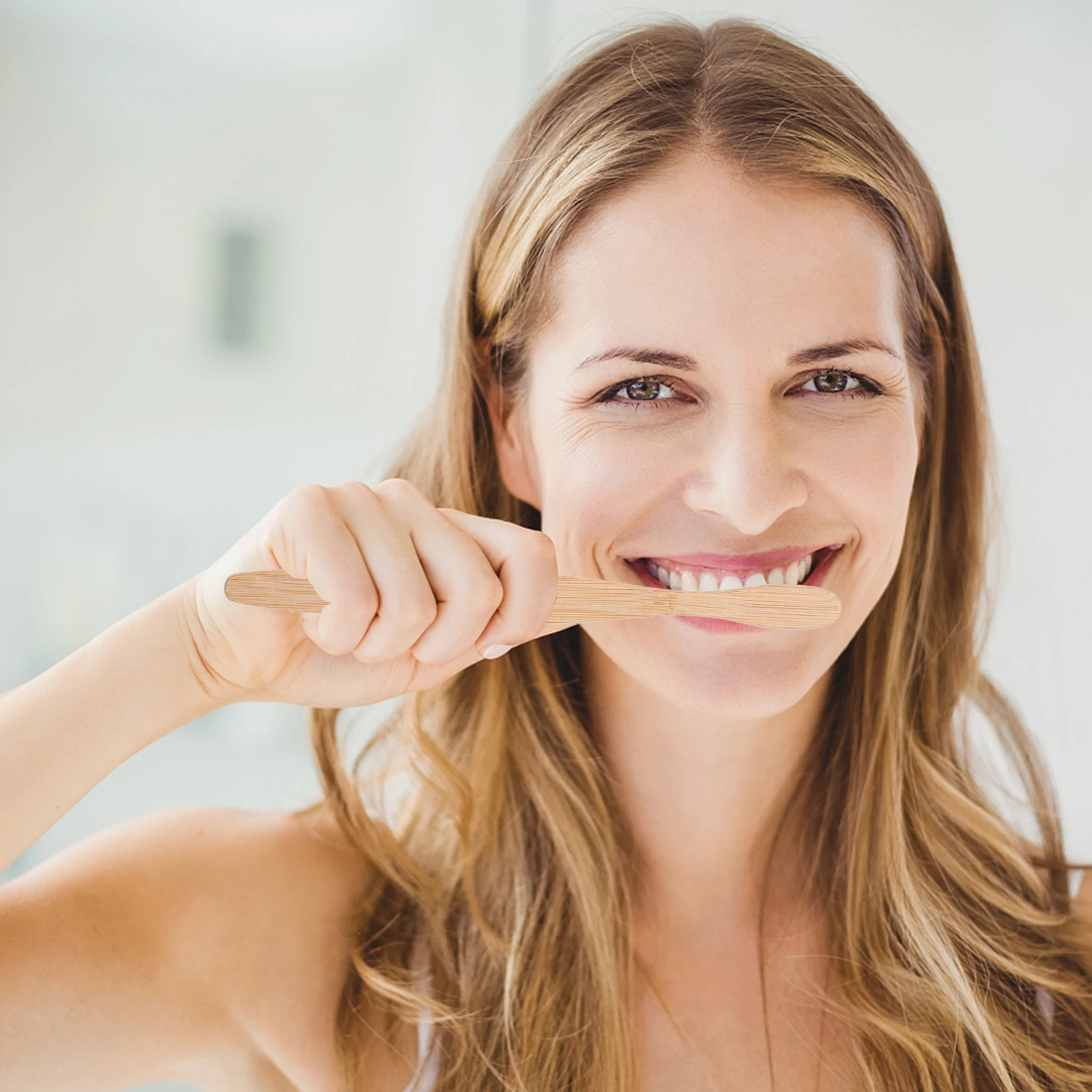 

2pcs Bamboo Toothbrush Adult Eco-friendly Flexible Bristles Soft Round Tail Oral Health Plaque Removal