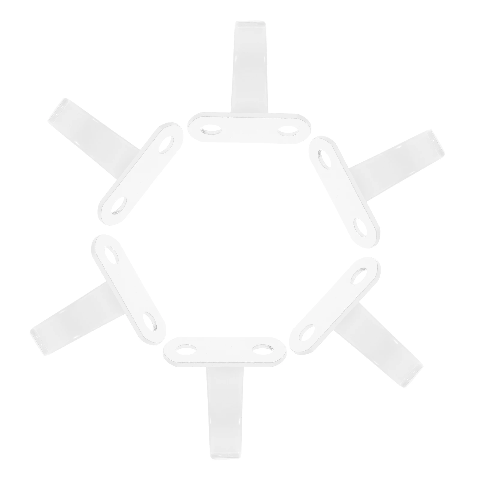 

6pcs White Hooks for Kitchen Bathroom Balcony Wall Mounting Metal Hooks Strong Capacity Hanging Cups Plants Decorations