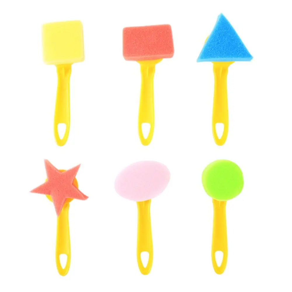Kit de cepillos de esponja para sellos, creación hecha a mano, palo de seta, cepillo de sello de esponja DIY, rodillo EVA para jardín de infantes
