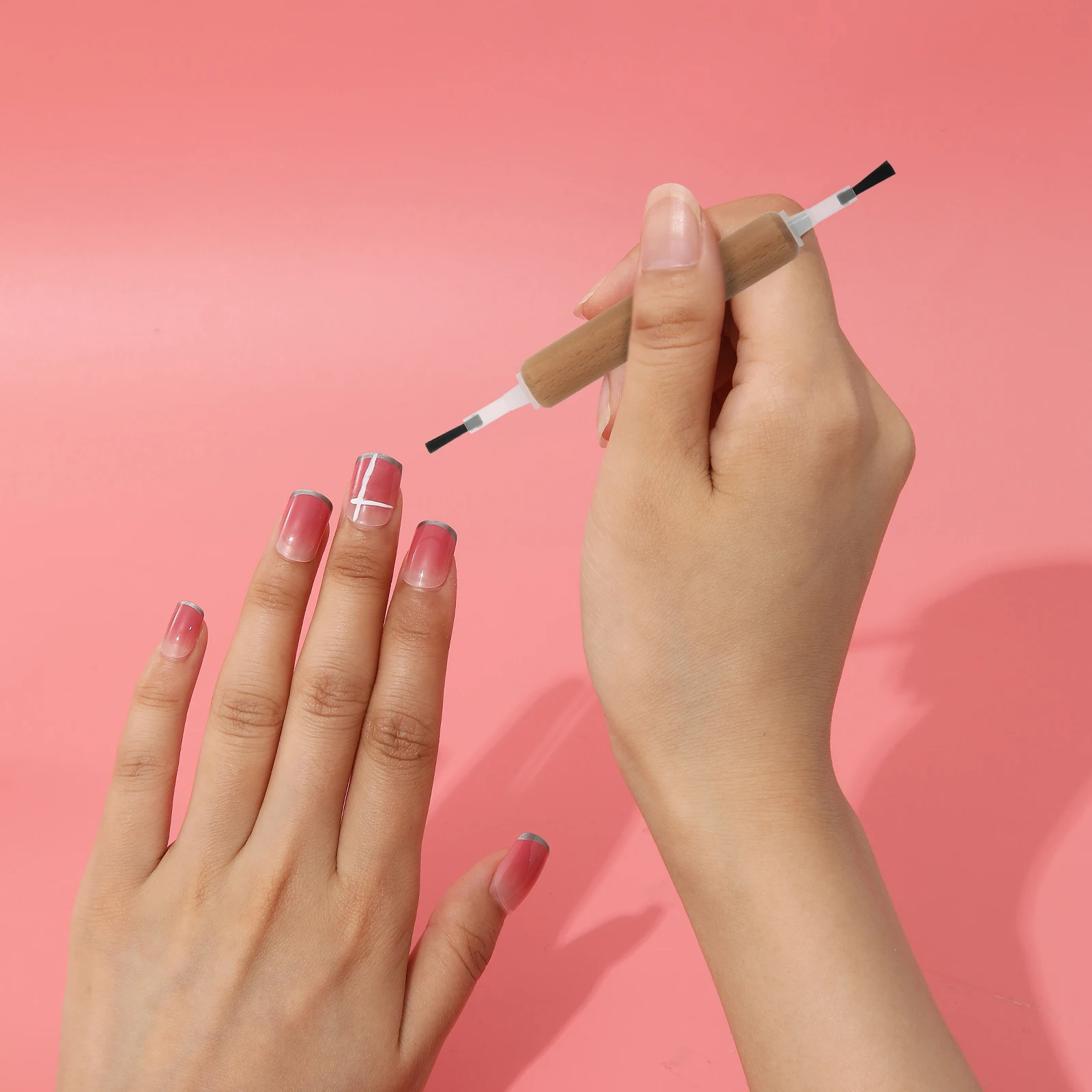 

Brushes Replacement Plastic Kit Gel Brush Accessories for Manicure Tools Professional Nail Painting Set Dual Head Design