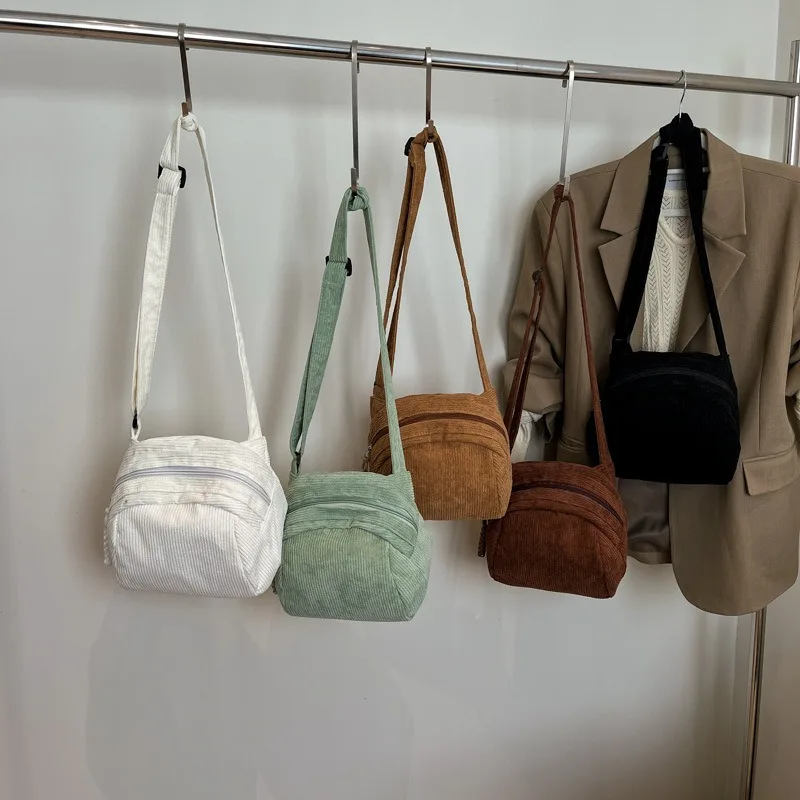 

Simple & Versatile Underarm Shoulder Bag, New Corduroy Canvas Handbag