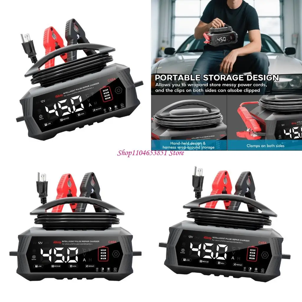 Universal C45A Battery With 3 Stage Charging Mode And Cable Management System For Easy Storage