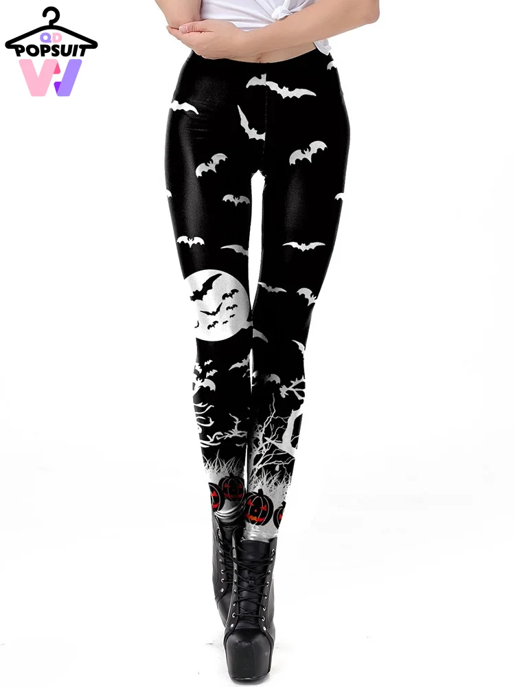 New Women Legging Vintage Sexy Rose Beauty and Skull Beast 3D Print Seam Line Halloween Cosplay Hip-lifting Tight Skinny Legging