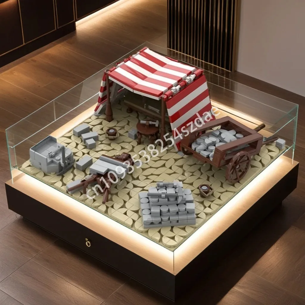 

892 шт. MOC Эпоха ампир, горный лагерь, ближневосточные строительные блоки, рождественская игрушка, подарок для подростков, конструкция пластика