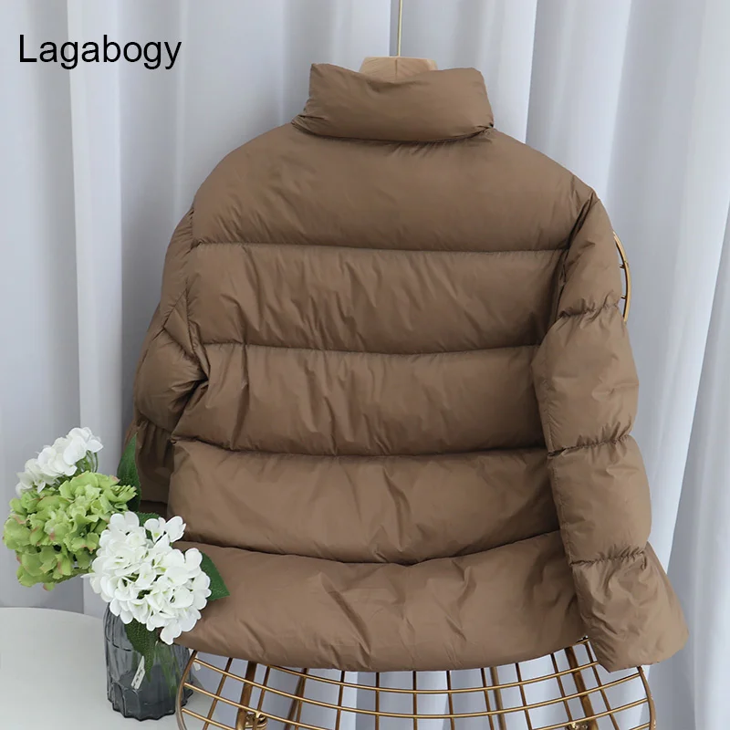 

Winter 90% 2023 Ultra Light New Autumn White Duck Down Coat Slim Short Puffer Jacket Female Zipper Casual Tops Parkas