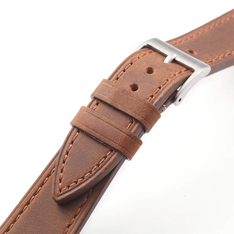 UTHAI Vintage Watch Strap Quick Release 18mm 19mm 20mm 21mm 22mm Cowhide Watchband Smart Watch Strap Accessories Bracelet Z106