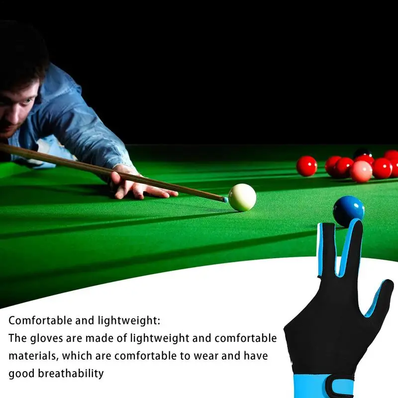 Billiards Gloves Sports Gloves Elastic Ultra Silky Thin Breathable Anti Slip 3 Open Finger Billiards Splicing Process Gloves