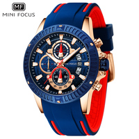 Top Brand MINI FOCUS Watch for Men Waterproof Silicone Strap Quartz Chronograph Male Wristwatches Luminous Relogio Masculino