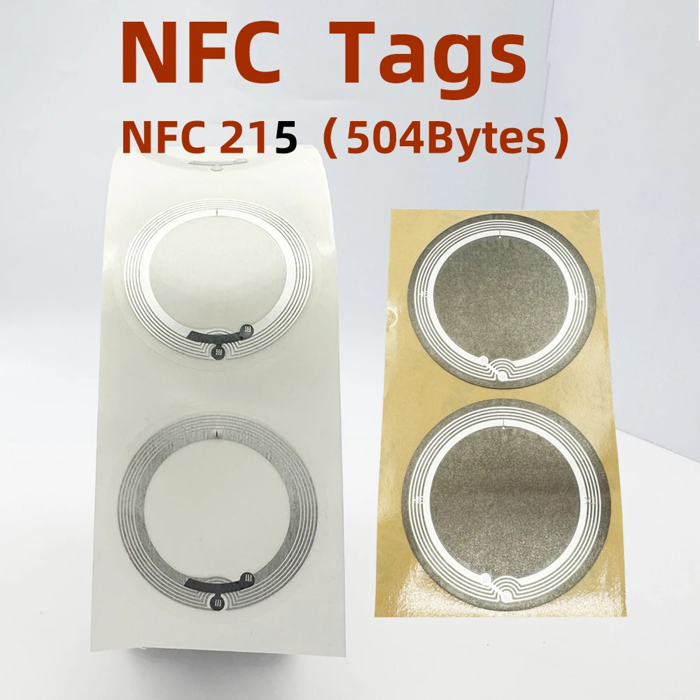 

NFC Tag Protocol ISO14443A 13.56MHz NT/AG 215 RFID Tags Diameter 6CM large size Anti Metal interference NFC Stickers Tag