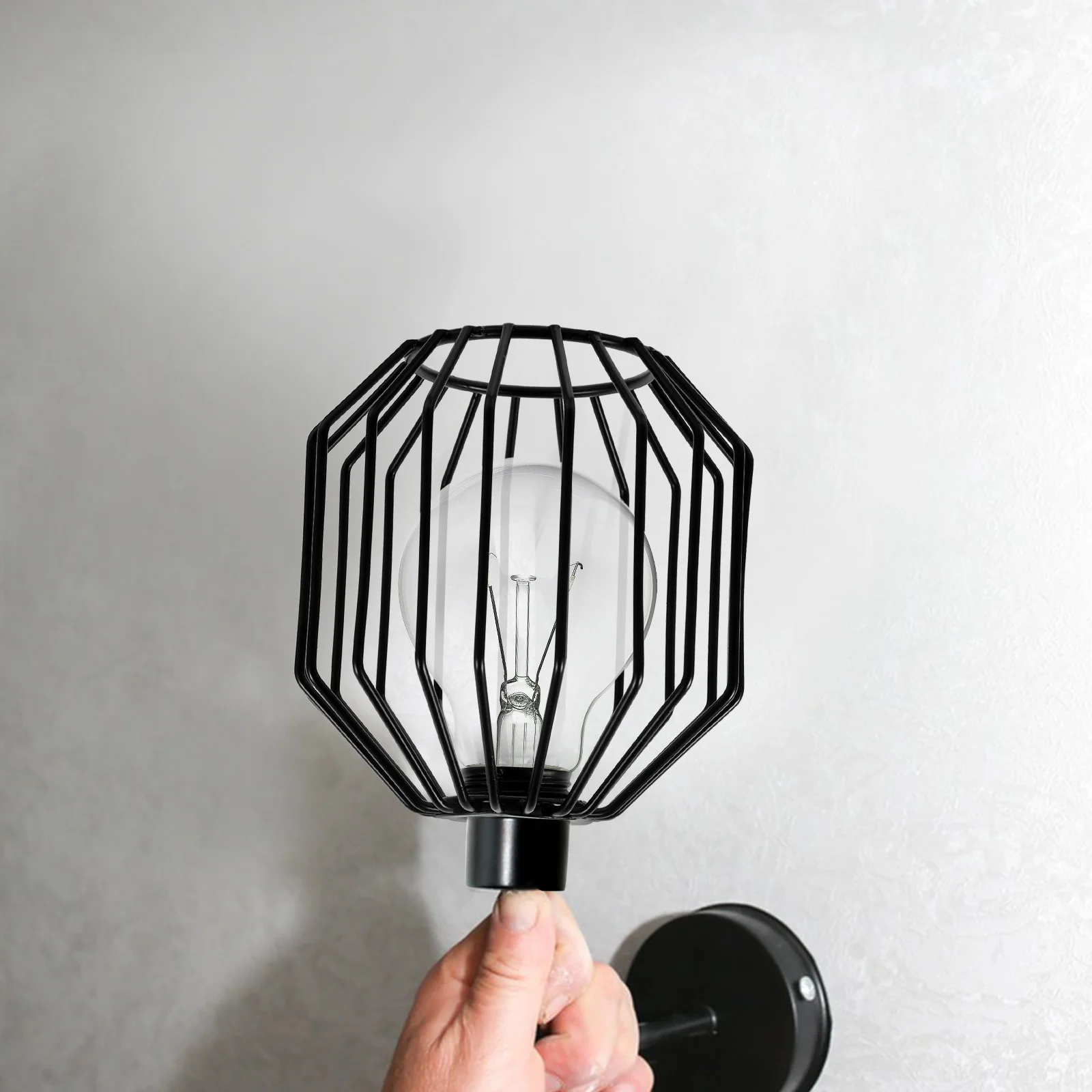 

Iron Wire Shade Accessories 2.1cm Transparent Ball Lamp Shades for Table Lamps Home Hotel Bar Restaurant Metal Pendant Light