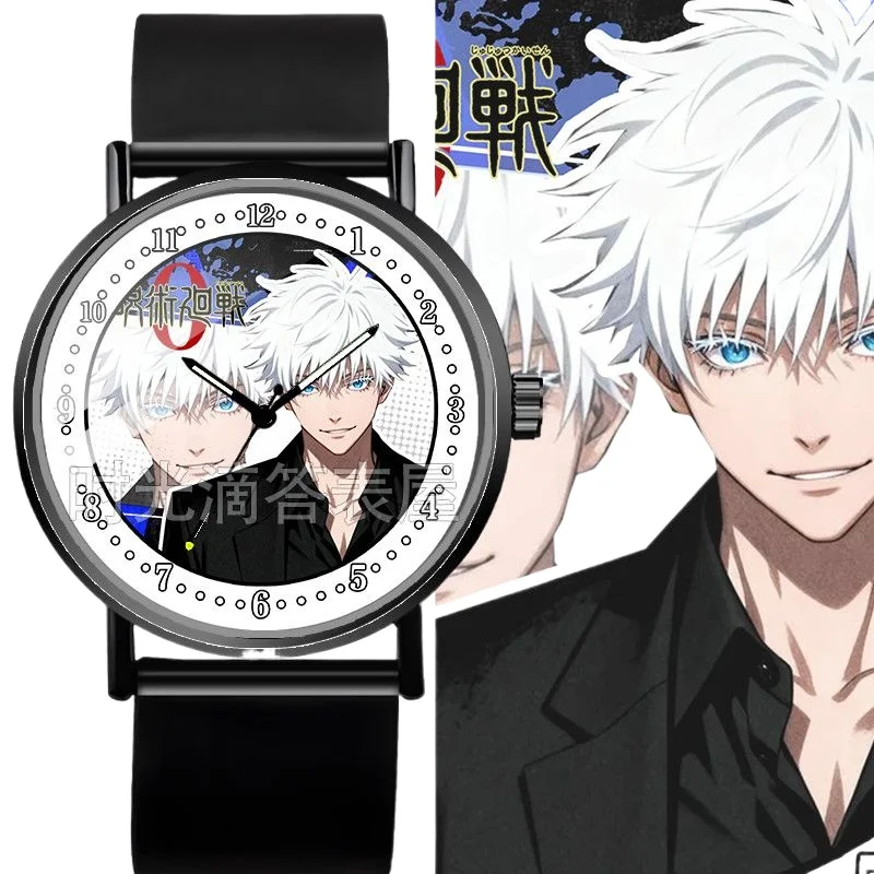 Jujutsu Kaisen Anime mercancía lindo reloj de estudiante de dibujos animados creativo personalizado Anime analógico reloj de pulsera deportivo regalo al por mayor