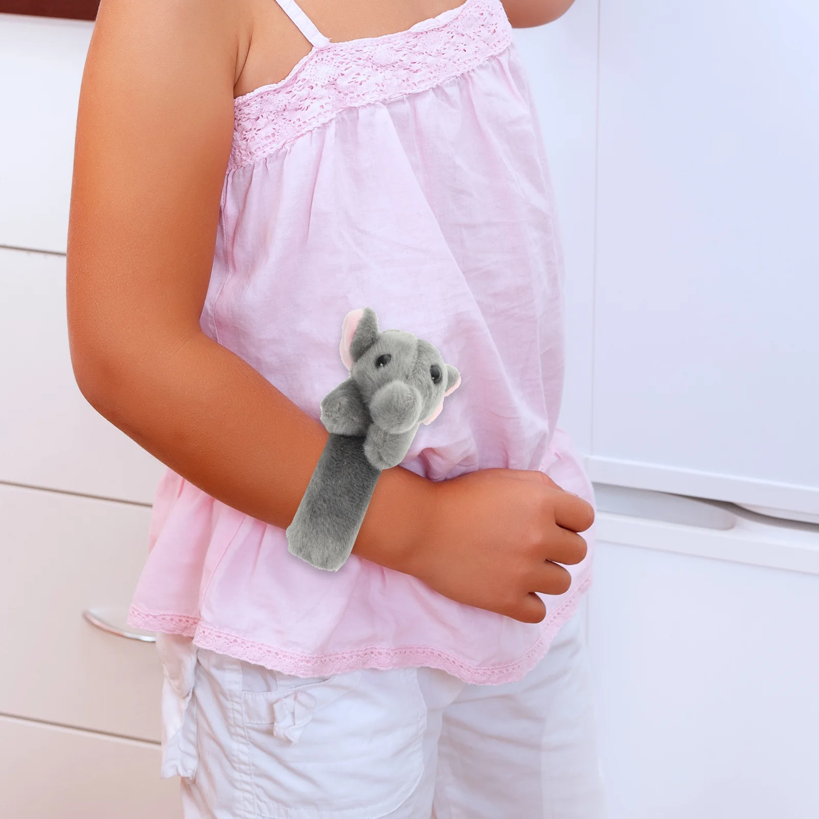 

2Pcs Animal Slap Bracelet PP Cotton Stuffed Kids Party Favor Cartoon Wristband Fun Gift Jungle Theme Decoration