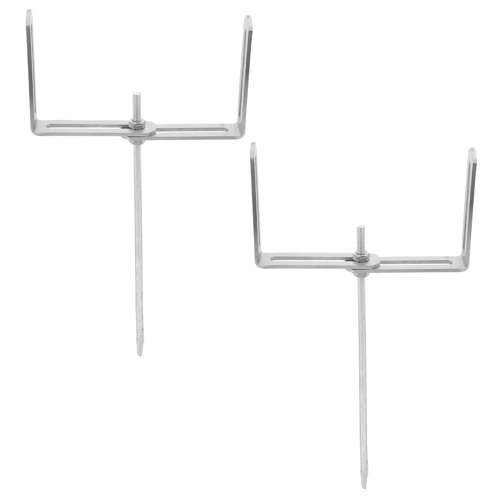 2Pcs Adjustable Iron Downspout Bracket Heavy Duty Gutter Downspout Anchor for Yard Drainage Rainwater Pipe Holder Sturdy Wind