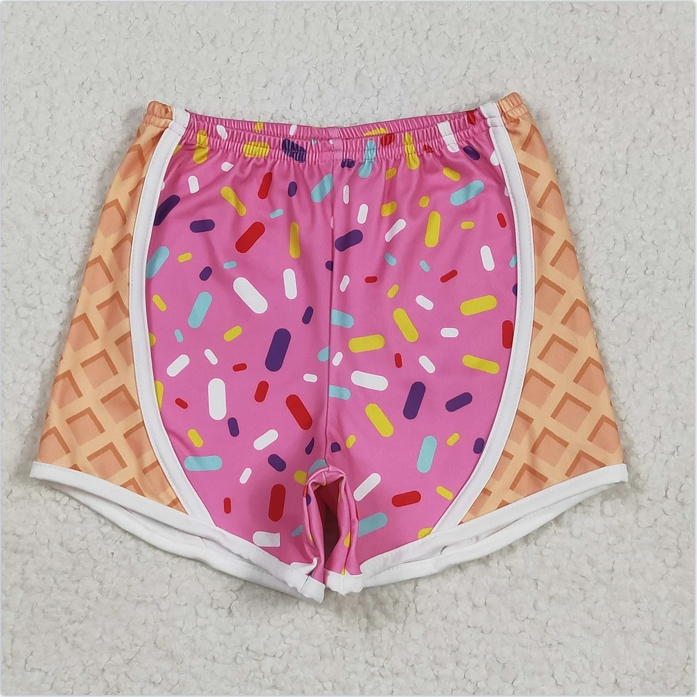 

RTS wholesale Toddler baby girls shorts clothes Baby Girls Pink Ice-cream Drip Yoga Sport Shorts Bottoms Baby Boys Girls Shorts