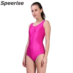 Adult Summer Dance Leotard Sleeveless Tank Top Women Artistic Gymnastics Bodysuit Biketard Ballet Dancewear Nylon Swimwear Gym