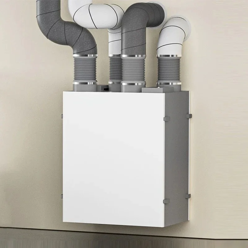 Efficient heat recovery ventilation Residential HVAC system Bypass free cooling Automatic air heat exchanger
