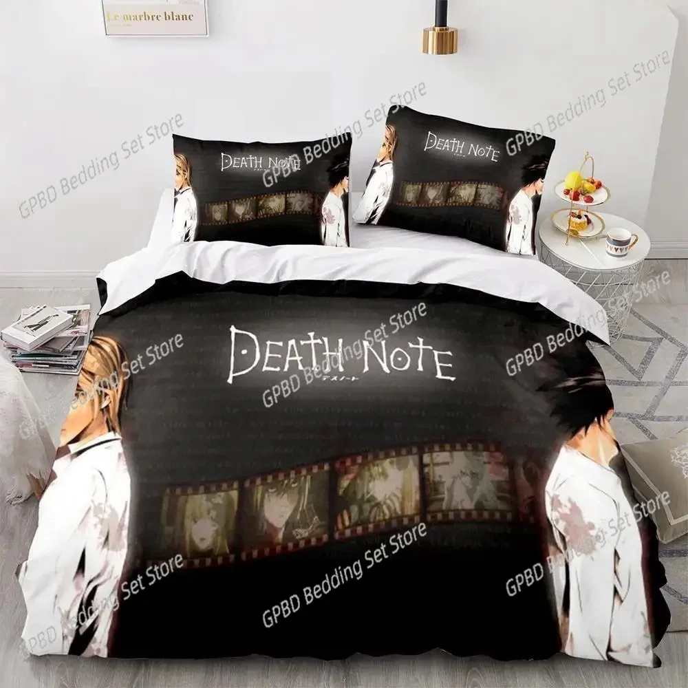 3d Print Anime Death Note Bedding Set Single Twin Full Queen King Size Bed Set Adult Kids Bedroom Duvet cover Sets Birthday Gift