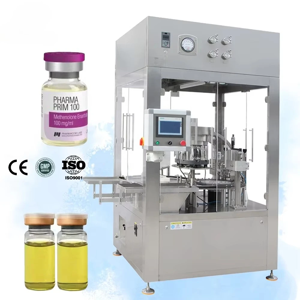 Tappatrice per riempimento fiale completamente automatica ad alta velocità |   1-10 ml di liquidi/polvere personalizzabili