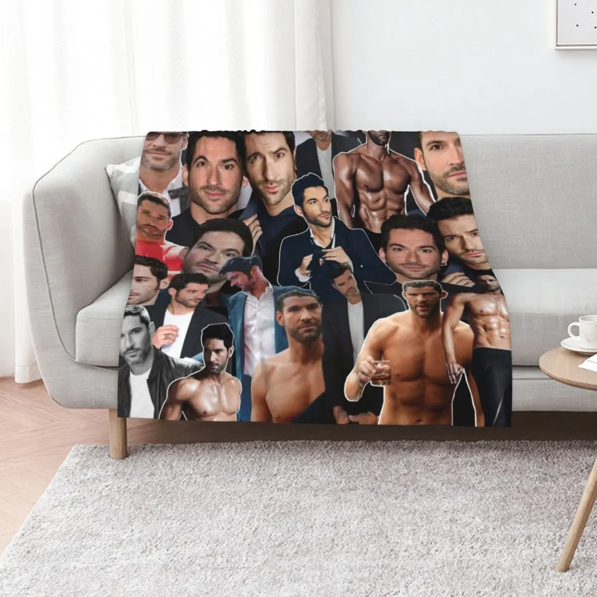 tom ellis photo collage Throw Blanket warm for winter Bed covers Soft Plaid Blankets
