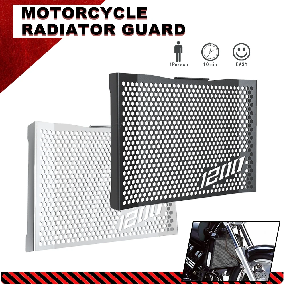 

Motorcycle Radiator Grille Guard Cover Protection FOR YAMAHA VMAX V-MAX 1200 1985 1986 1987 1988 1990 1991 1992 1993 1994-2007