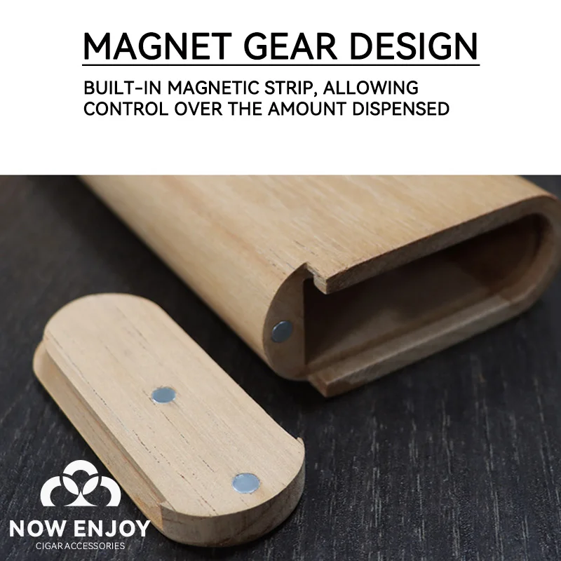 Portable Cigar Case Natural Cedar Wood Travel Tube Moisturize Slide Cover Design, Humidor Smoking Accessories view 4