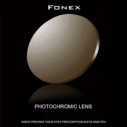 FONEX Customized 1.56 1.61 1.67 Photochromic Optical Prescription CR-39 Resin Aspheric Glasses Lenses Myopia Sunglasses Lens