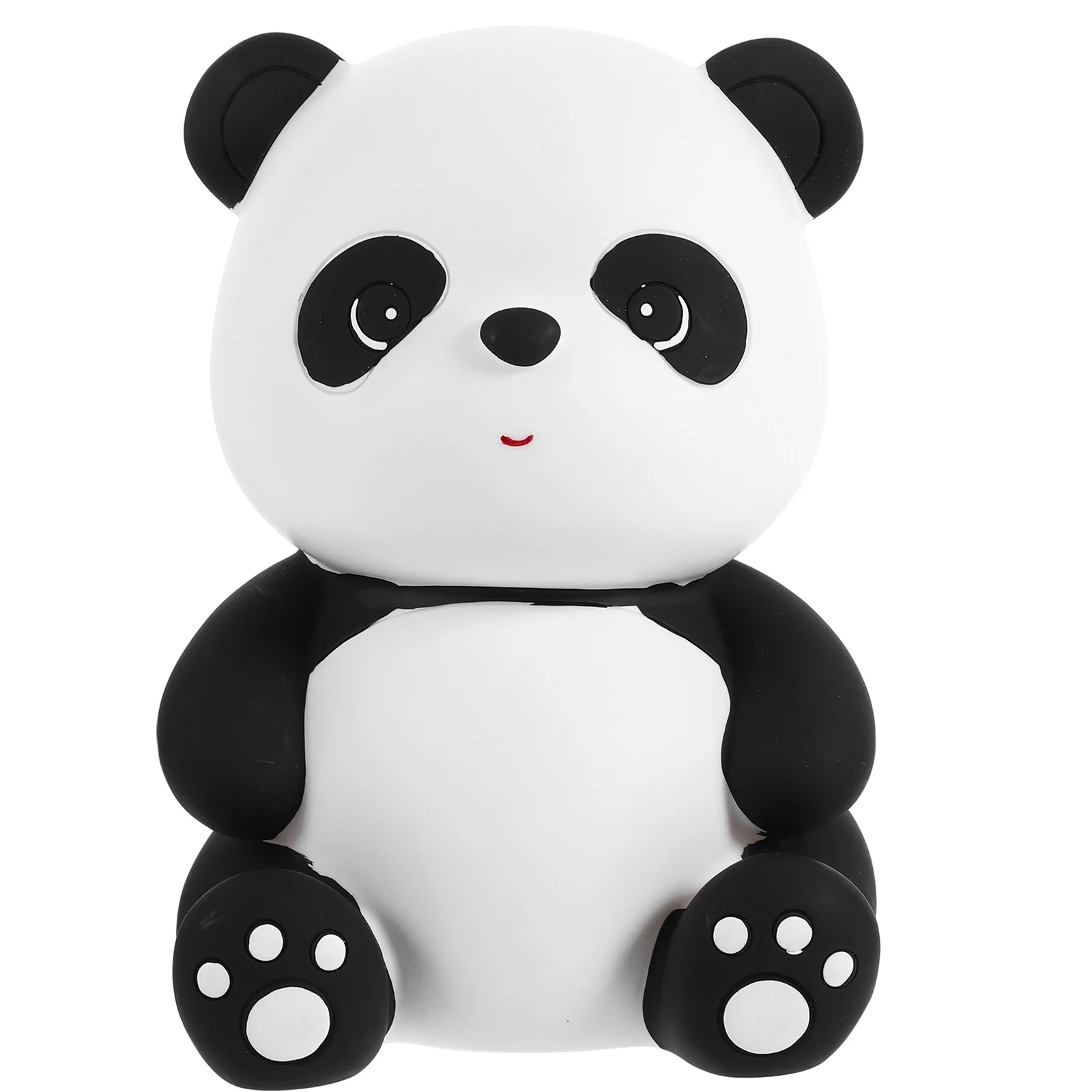 Vinyl Panda Piggy Bank Unbreakable Sitting Panda Shaped Coin Money Bank