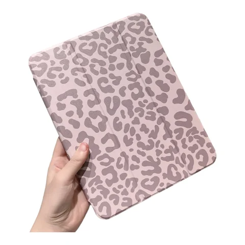 Силиконовый чехол-подставка для iPad с леопардовым принтом — фото товара