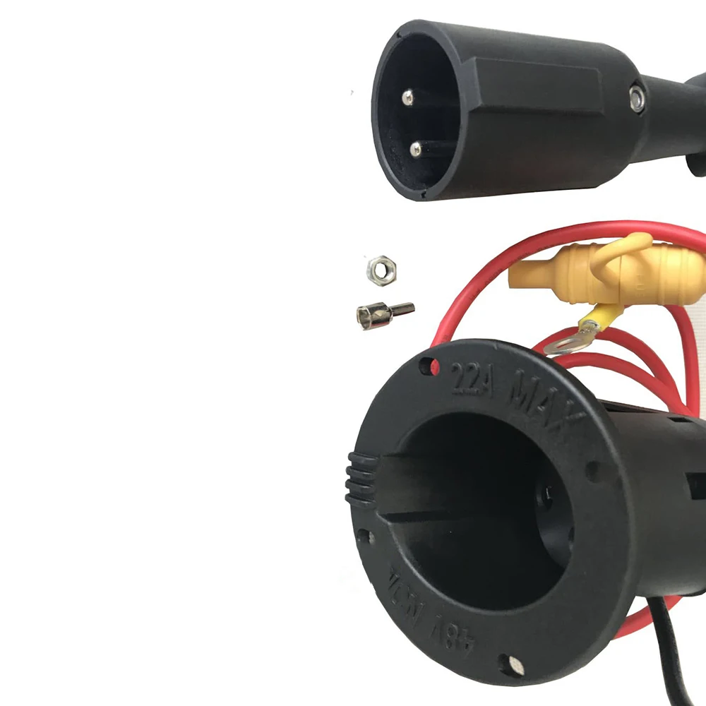 [NEW!ABKG】 48V Cord Plug & Receptacle For Club Car DS Precedent Golf Carts 2000 Up, 101828901, 101802101, 103375