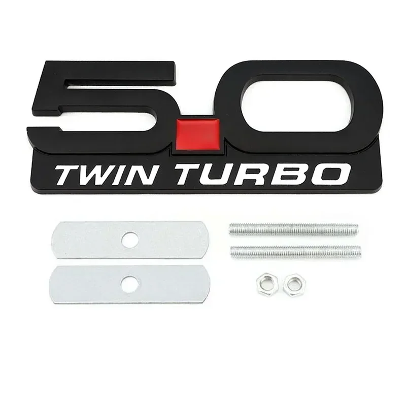 

5.0 Car Sticker Alloy Front Grille Badge for Transit Fiesta Focus Mondeo Kuga Ranger Mustang F150 Escape Accessories