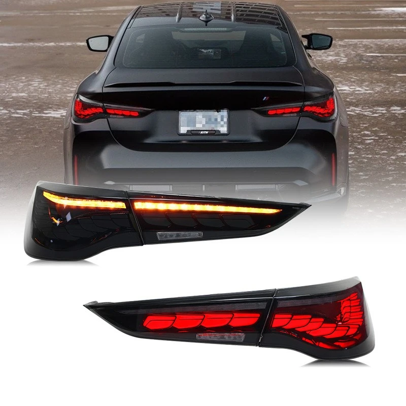 

Suitable For 20-22 BMW 4 Series Tail Light Assembly G22 Modified LED Dragon Scale Running Light Running Water Turn Signal