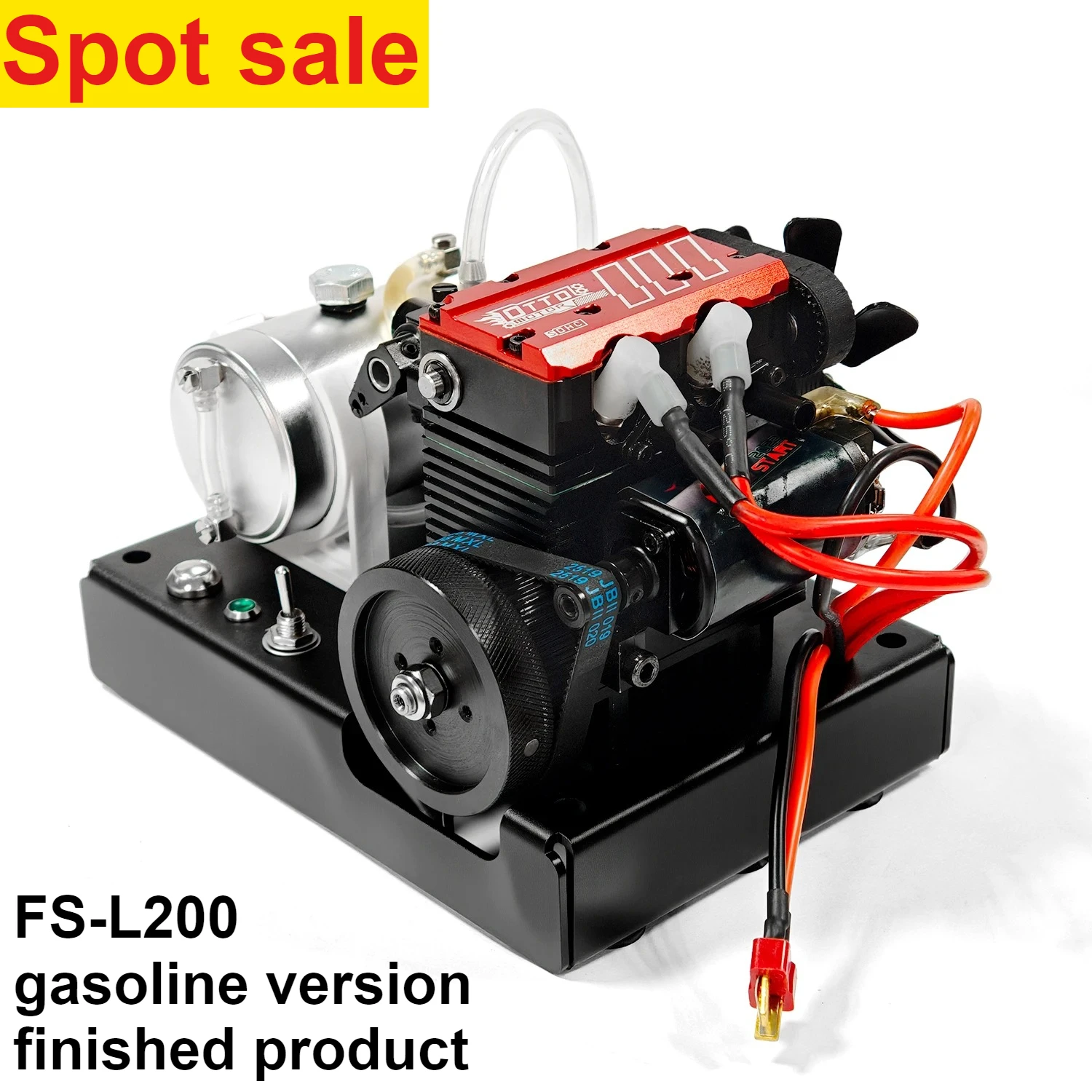 

TOYAN FS-L200AC Air Cooled Engine Model with Small Base Four Stroke Engine Model Electric Start Kit Finished Product