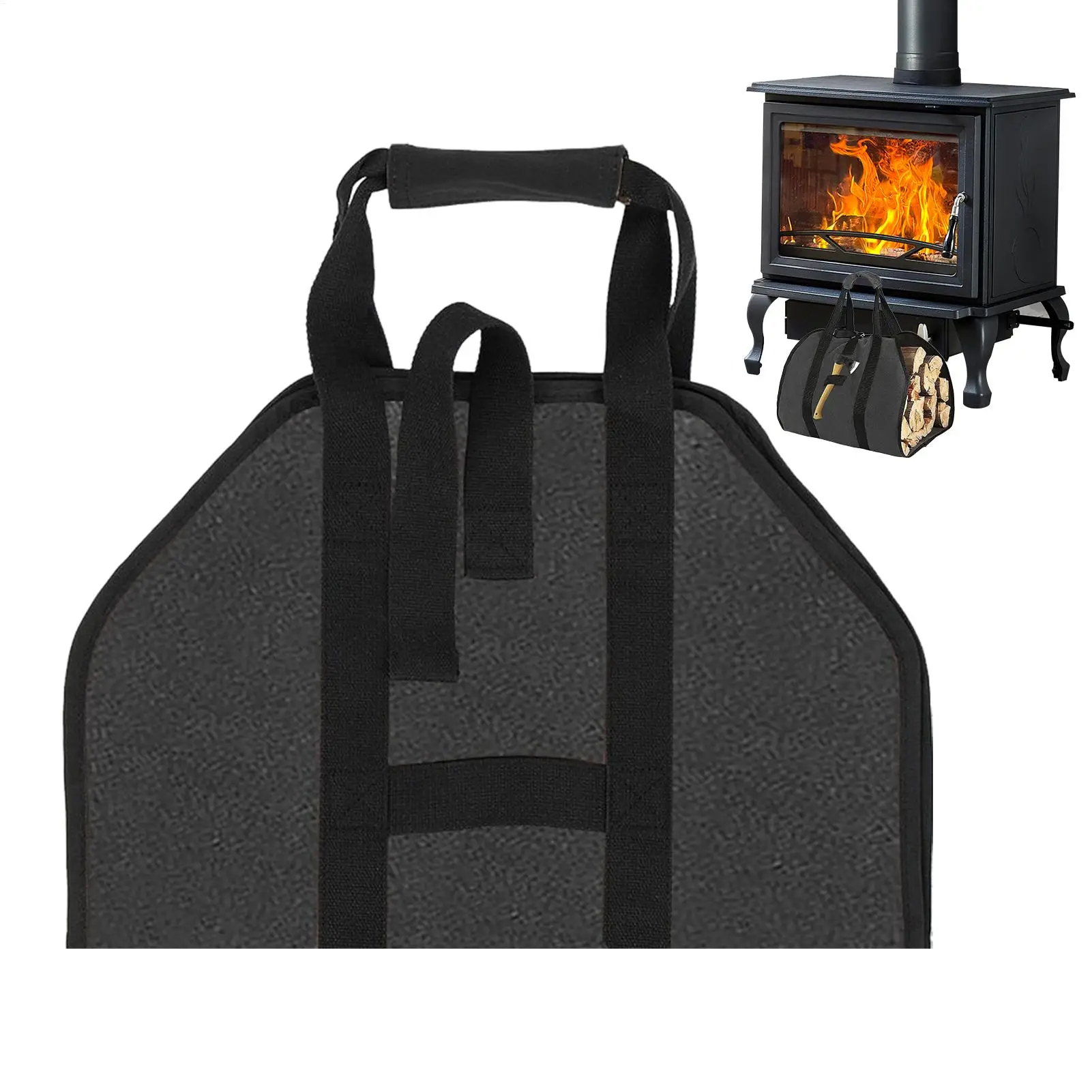 

Переноска на дереве, портативная водонепроницаемая сверхмощная уличная сумка-переноска на дровах, сумка-тоут для использования в помещении, на открытом воздухе, для кемпинга, костра, печь