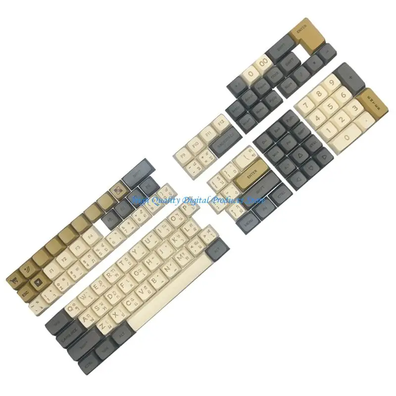 U2JE Thai Keycaps XDA Keycaps Quality PBT Keycaps Featuring Thai Keycaps for Typists Dye-Sublimation ​Keycap Long-Term Use
