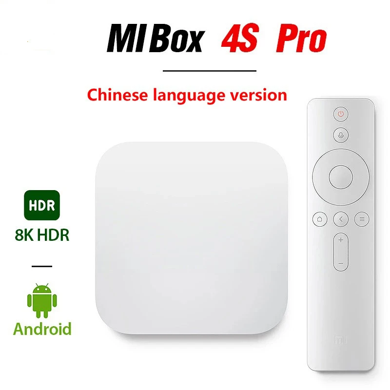 

Mijia Box 4 4S Pro 1.9GHz Amlogic Quad-core 5G WiFi BT Android 4K 8K HDR Smart Streaming Media Player Chinese version