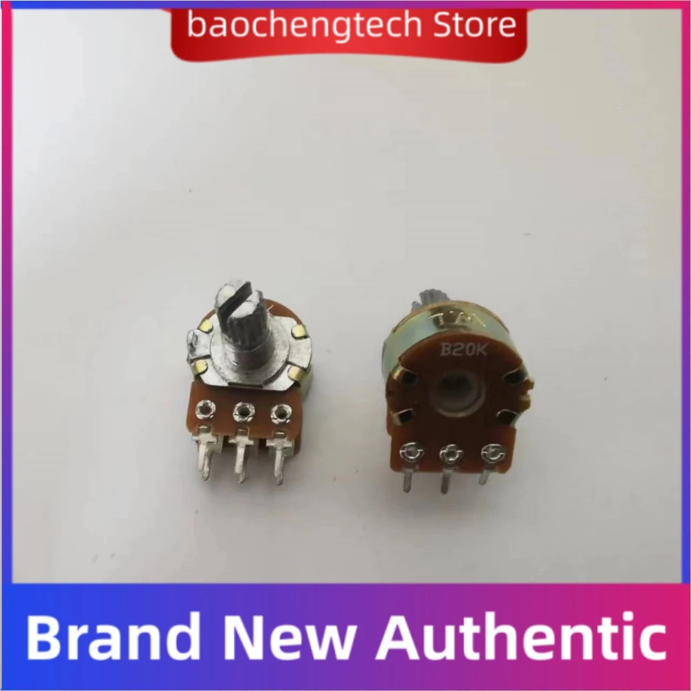 5Pcs 10PC WH148 B1K 2K 5K 10K 20K 50K 100K 500K Ohm 6 Pin 15mm Shaft Amplifier Dual Stereo Potentiometer