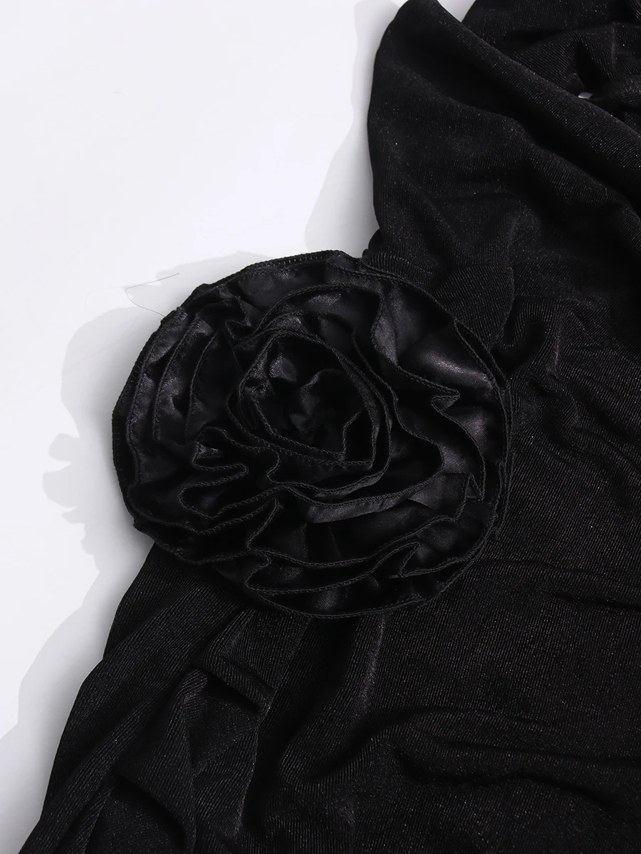 Sólido magro vestidos longos para mulheres halter pescoço sem mangas emendado apliques cintura alta temperamento vestido roupas femininas