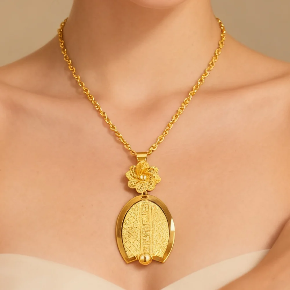 

316L stainless steel gold color jewelry set women necklaces earrings Personality Simple Punk Retro wedding party gift